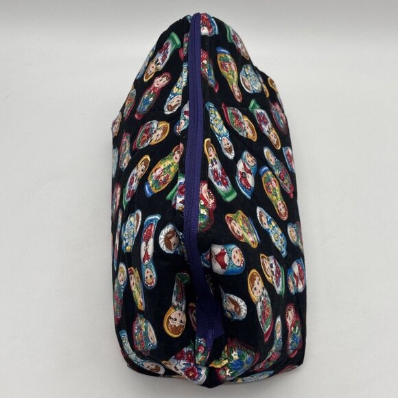 Handmade Russian Myushka Doll Print Accessory Bag Cotton Accessory Bag - Picture 6 of 9